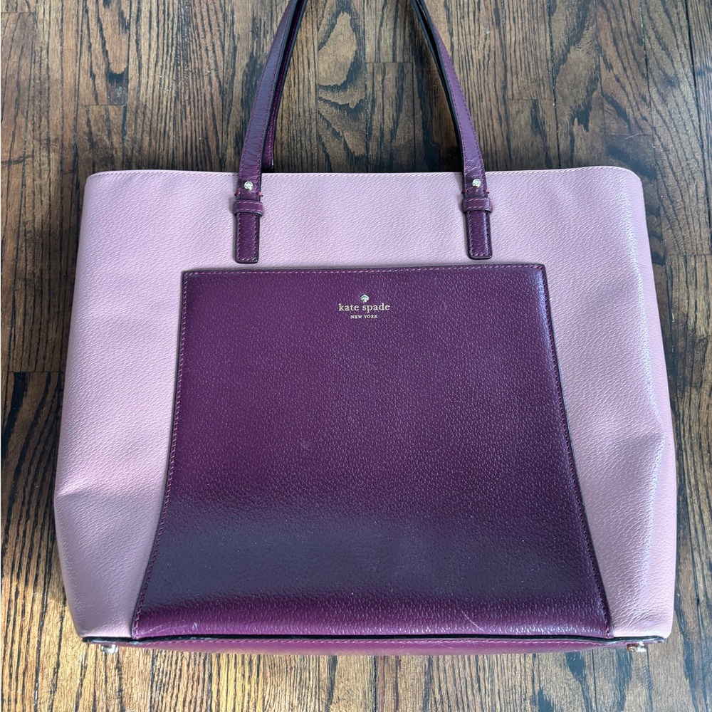 Kate Spade Two-Tone Purple and Pink Tote